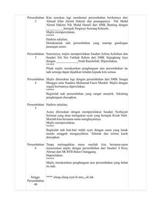 Teks pengacara majlis maulidur rasul