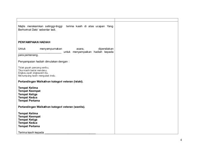 Teks pengacara majlis ncd arabella