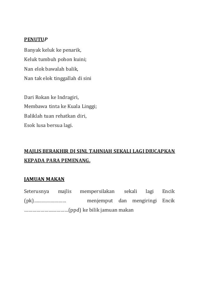 Teks penutup karnival bola jaring