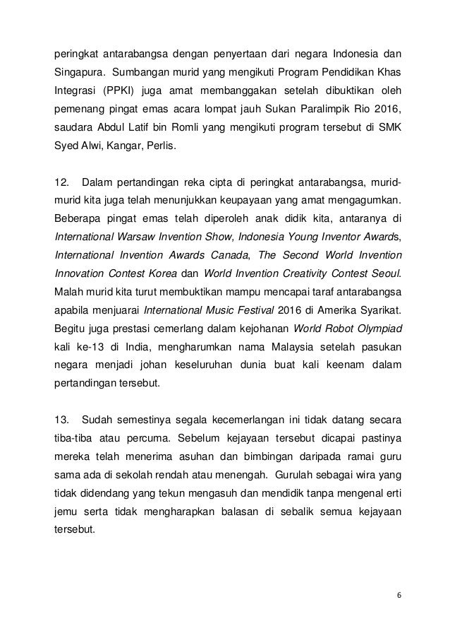 TEKS PERUTUSAN HARI GURU TAHUN 2017 KETUA PENGARAH ...