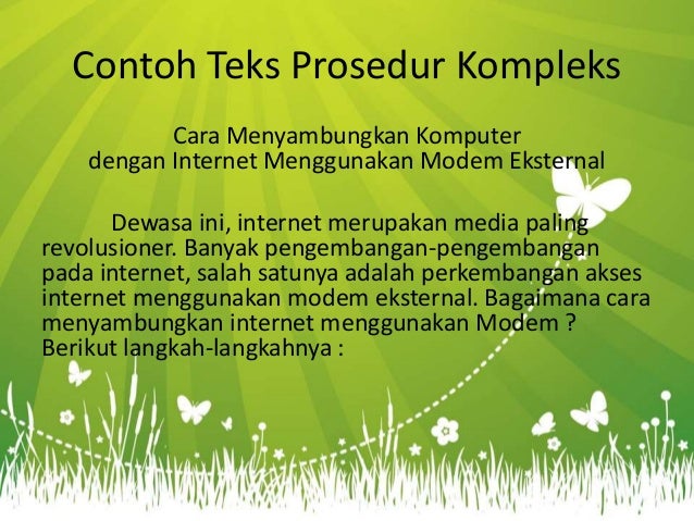 Contoh Teks Prosedur Cara Melakukan Sesuatu - Contoh Resource