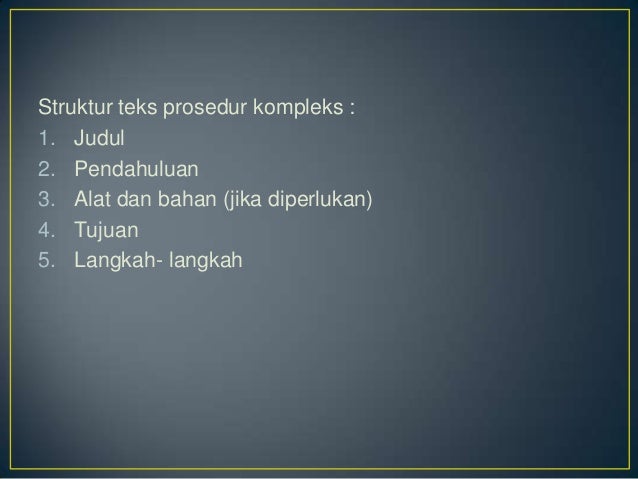 Teks prosedur kompleks