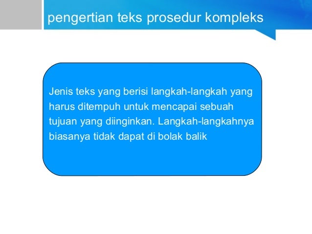 Teks prosedur kompleks