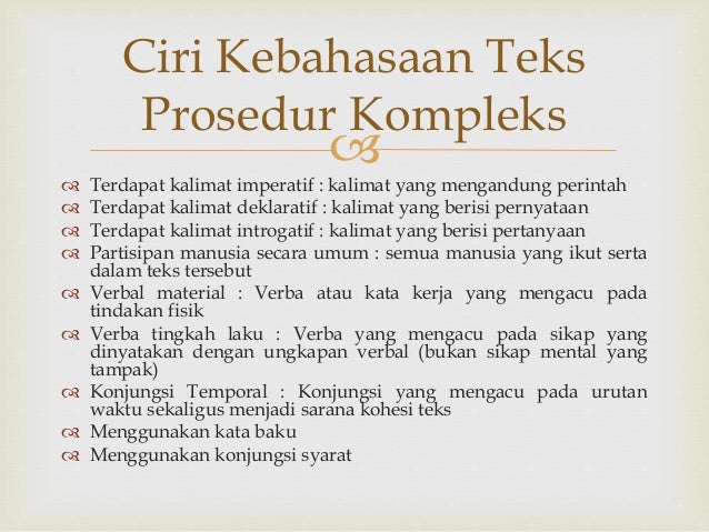 Teks Prosedur Kompleks