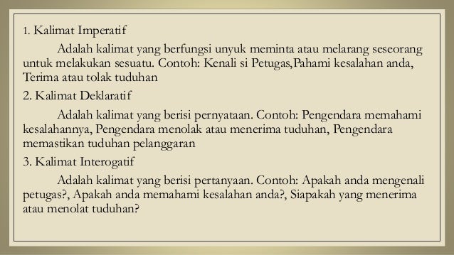 Kalimat interogatif teks prosedur