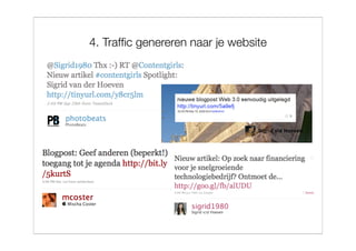 4. Trafﬁc genereren naar je website
 