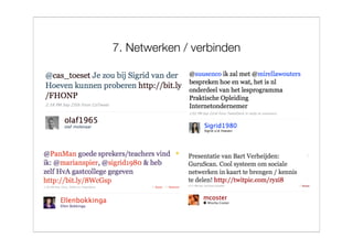 7. Netwerken / verbinden
 