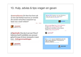 10. Hulp, advies & tips vragen en geven
 