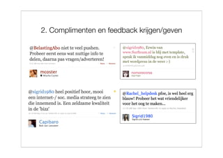 2. Complimenten en feedback krijgen/geven
 