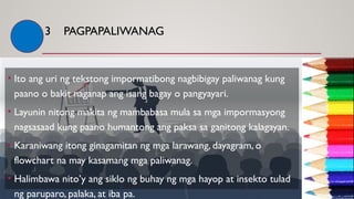 Informative Text that focuses on giving infos | PPTX