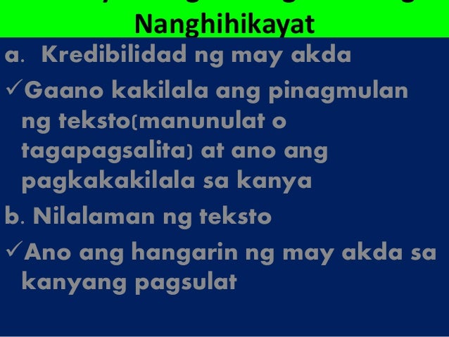 Tekstong Persweysiv O Nanghihikayat