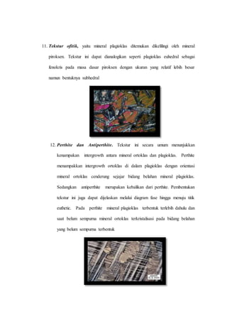 Tekstur khusus batuan beku | PDF