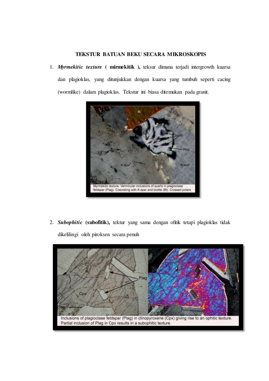 Tekstur khusus batuan beku