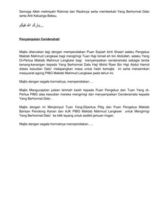 Teks ucapan pengerusi majlis mesyuarat agong pibg 2015