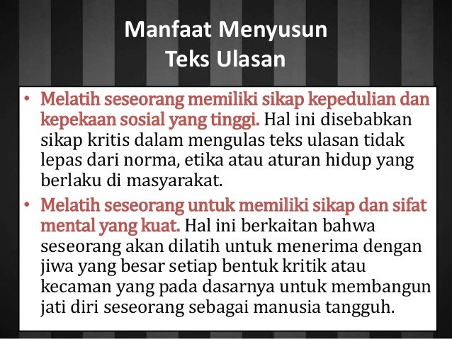 Teks ulasan Teks ulasan