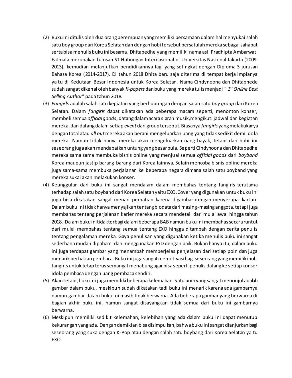 Teks ulasan buku non akademik