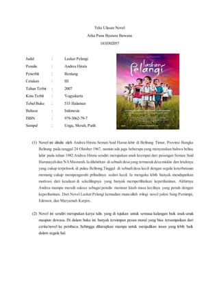 Teks Ulasan Novel | PDF
