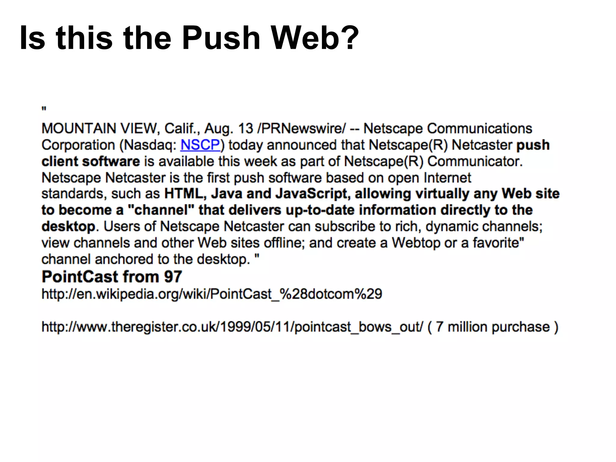 Is this the Push Web?
 