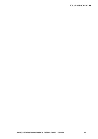 Southern Power Distribution Company of Telangana Limited (TSSPDCL) 63
SOLAR RFS DOCUMENT
 