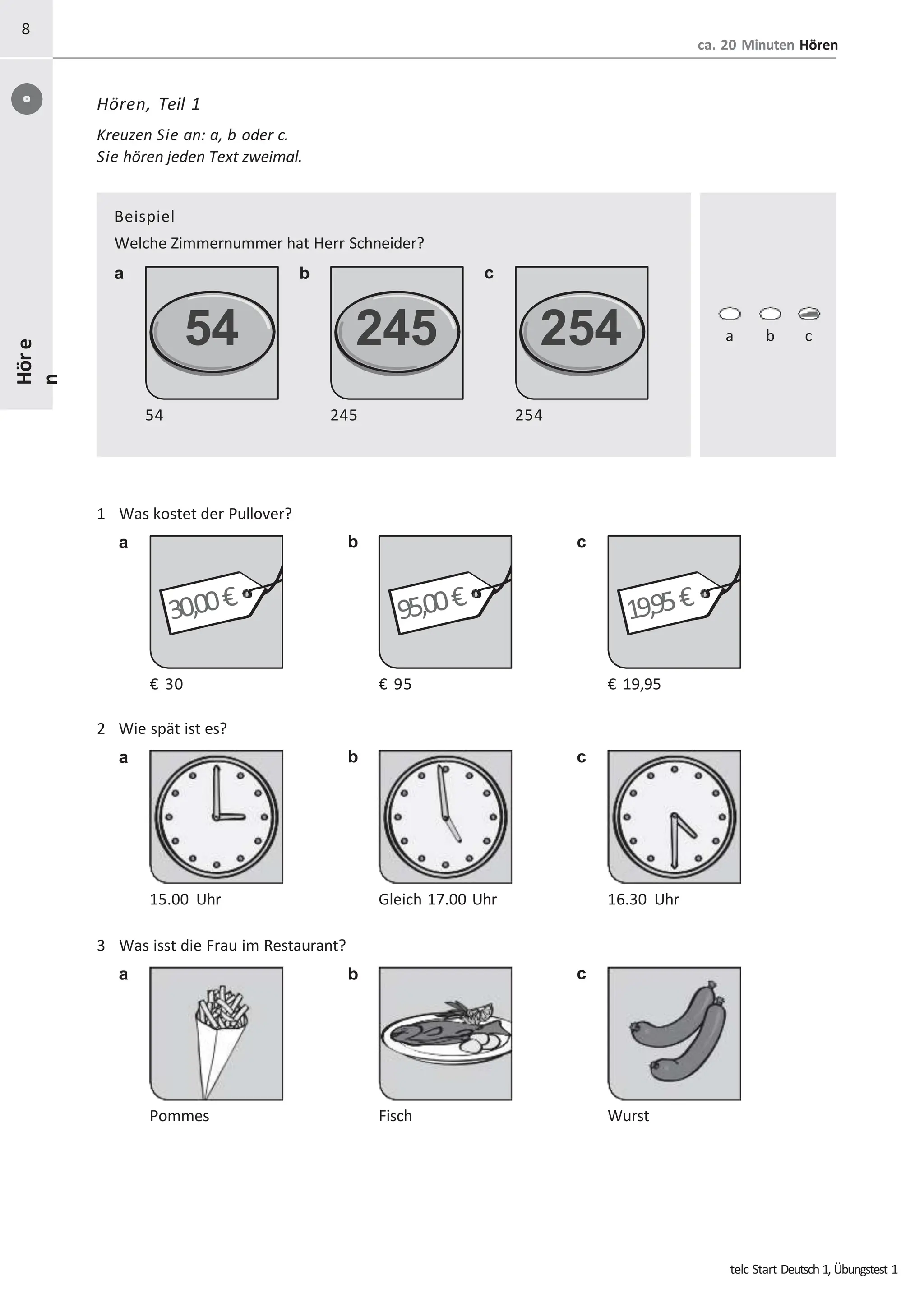 Telc A1 Prüfung Modelltest Pdf telc Deutsch A1 Prüfung - Modelltest - Übungsmaterial kostenlos
