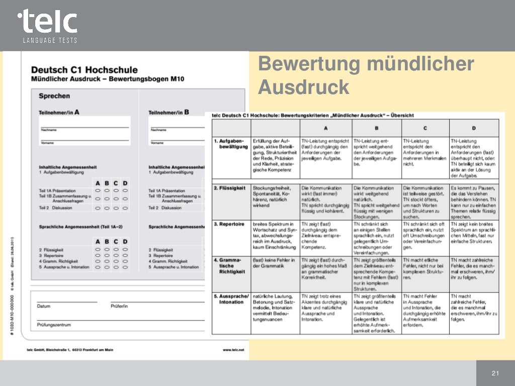 telc Deutsch C1 Hochschule Prüfungsformat und vorbereitung