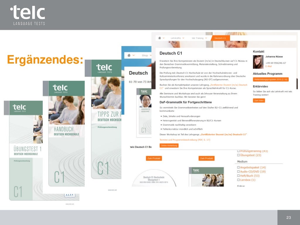 telc Deutsch C1 Hochschule Prüfungsformat und vorbereitung