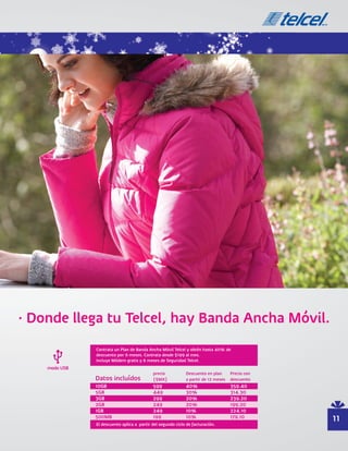 · Donde llega tu Telcel, hay Banda Ancha Móvil.




                                                  11
 