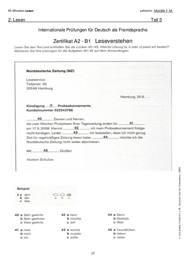 Telc B1 Prüfung München Termine Telc - Prüfung