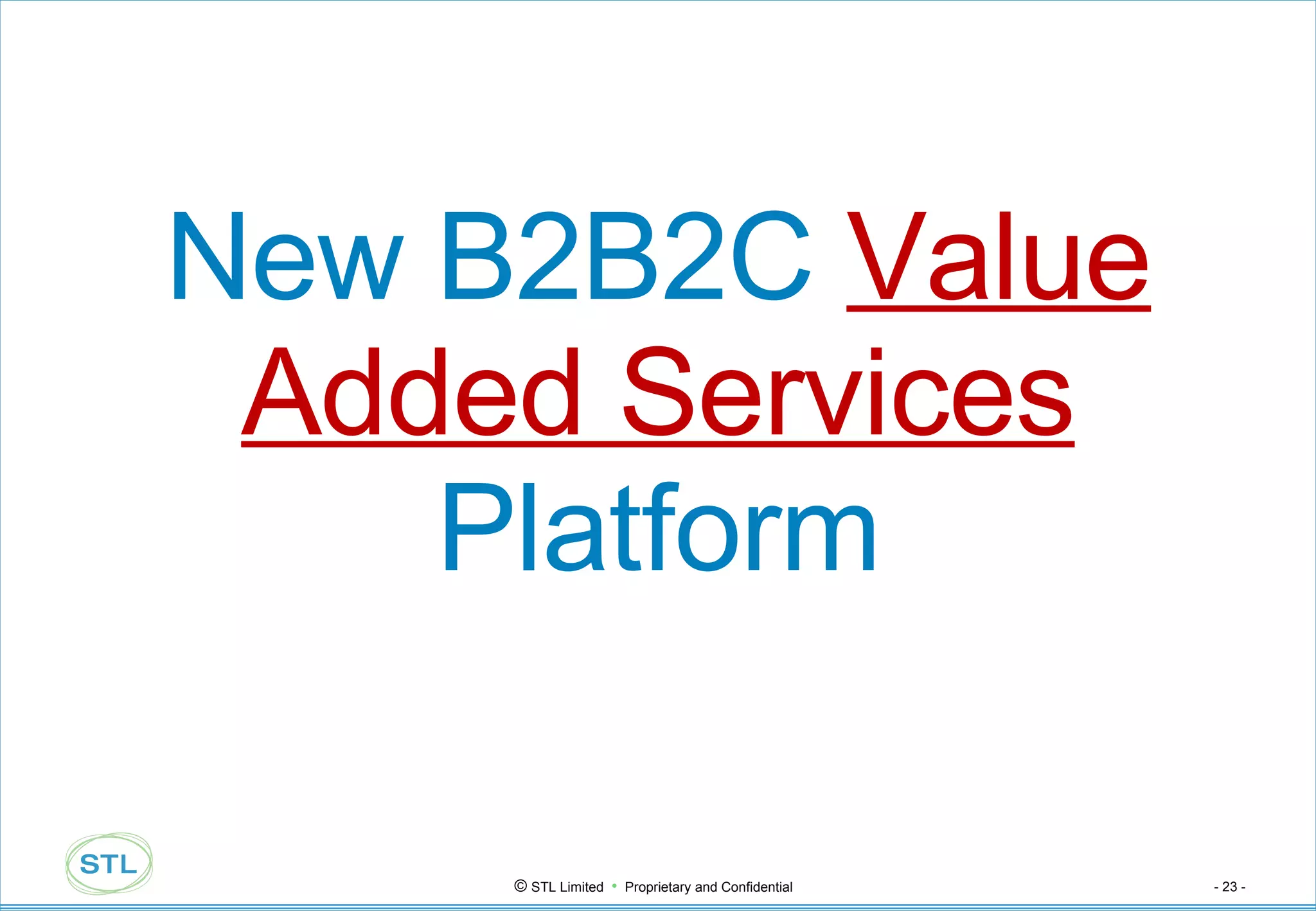 New B2B2C  Value Added Services   Platform 