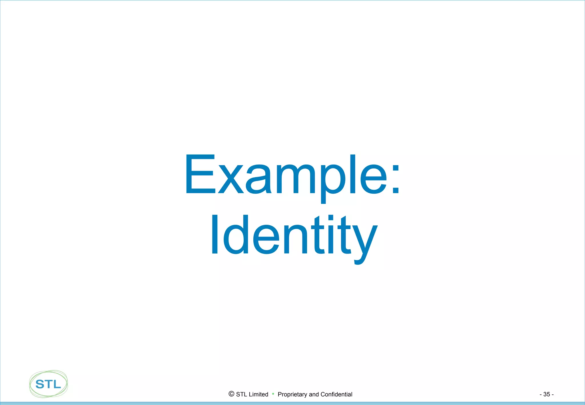 Example: Identity 
