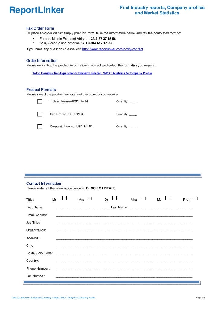 Telco Construction Equipment Company Limited SWOT Analysis & Company