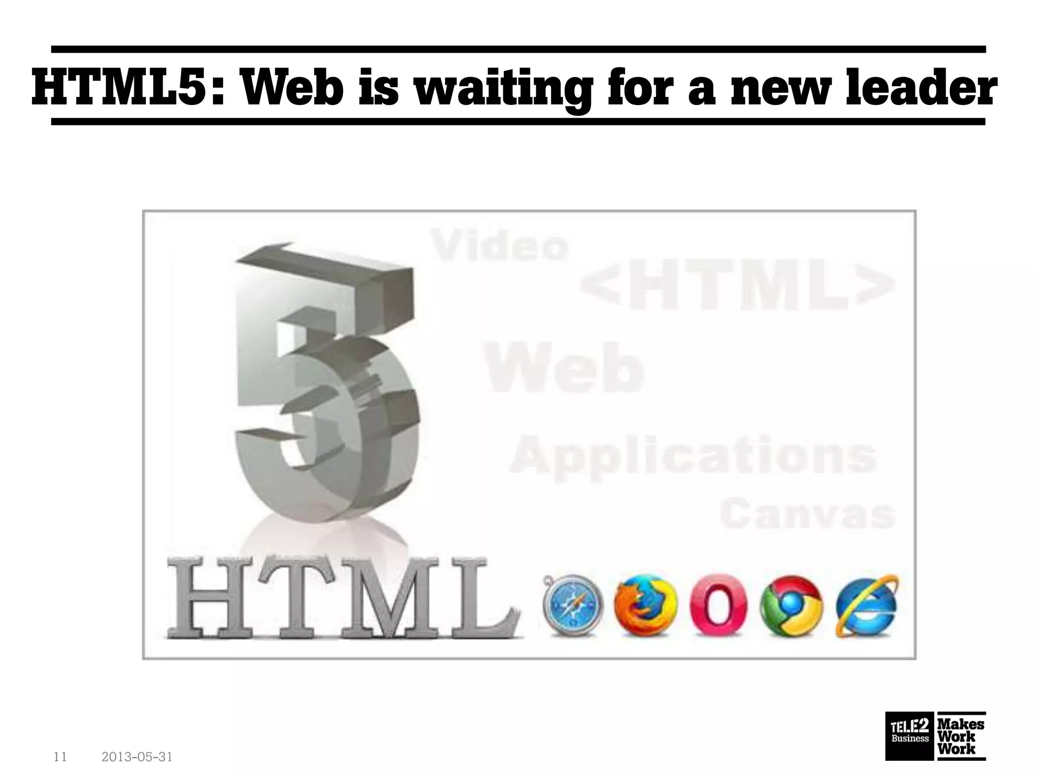 HTML5: Web is waiting for a new leader
2013-05-3111
 