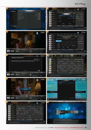 30

35

31

36

32

37

33

38

34

39

www.TELE-audiovision.com — 1
1-12/2013 — TELE-audiovision International — 全球发行量最大的数字电视杂志

27

 