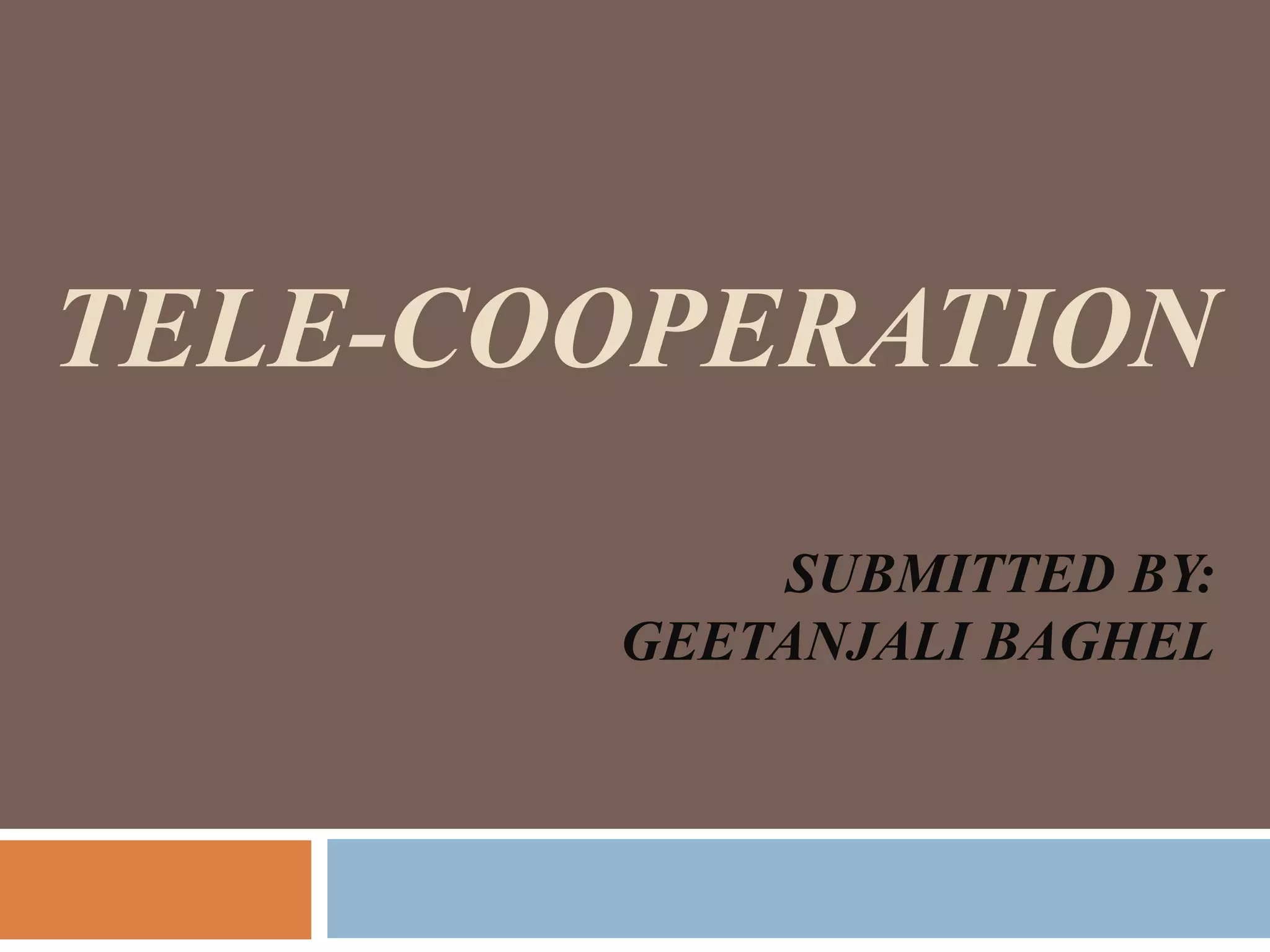 tele-cooperation-ppt