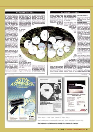 Want More? Free Time Travel 20 Years Back:
Read Full Magazine TELE-satellite 11/1989 Here: (Sorry, available in German only)

http://magazine.TELE-satellite.com/vintage/TELE-satellite-8911-deu.pdf



             www.TELE-satellite.com — 10-1
                                         1/2009 — TELE-satellite — Broadband & Fiber-Optic   173
 