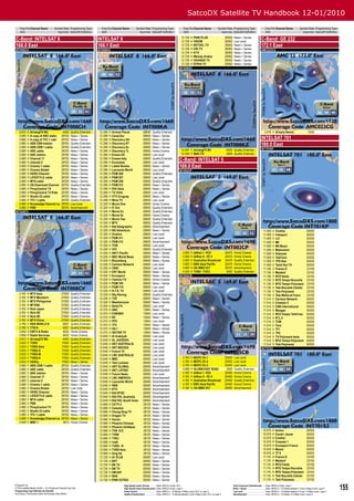 SatcoDX Satellite TV Handbook 12-01/2010
     Freq Pol Channel Name               Symbol Rate Programming Type            Freq Pol Channel Name            Symbol Rate Programming Type                           Freq Pol Channel Name                   Symbol Rate Programming Type                          Freq Pol Channel Name                      Symbol Rate Programming Type
     GHz                                   ksym/sec SatcoDX Deﬁnition            GHz                                ksym/sec SatcoDX Deﬁnition                           GHz                                       ksym/sec SatcoDX Deﬁnition                          GHz                                          ksym/sec SatcoDX Deﬁnition

C-Band: INTELSAT 8                                                             INTELSAT 8                                                                             12.726 H
                                                                                                                                                                      12.726 H
                                                                                                                                                                                     PINK PLUS
                                                                                                                                                                                     VIKOM
                                                                                                                                                                                                                        28060
                                                                                                                                                                                                                        28060
                                                                                                                                                                                                                                 News + Series
                                                                                                                                                                                                                                 Low Level
                                                                                                                                                                                                                                                                  C-Band: GE 232
166.0 East                                                                     166.1 East                                                                             12.726 H       BETHEL TV                          28060    News + Series                    172.1 East
INT008CH                                                                       INT008KA                                                                               12.726 H       ERI TV                             28060    News + Series                    AMC023CG
                                                                                                                                                                      12.726 H       KTV                                28060    News + Series
                                                                                                                                                                      12.726 H       Melody Arabia                      28060    News + Series
                                                                                                                                                                      12.726 H       ORANGE TV                          28060    News + Series
                                                                                                                                                                      12.726 H       SYRIA TV                           28060    News + Series
                                                                                                                                                                    INT008KZ




  3.815 H       ArirangTV W2                      4400    Quality Entertain.    12.286   H   Animal Planet                28800      Quality Entertain.                                                                                                               3.916 H {Empty Name}                                   3330
  3.880 H       A copy of ANC statio             28700    News + Series         12.286   H   Canal Sur                    28800      News + Series
  3.880 H       A copy of TFC 1 cabl             28700    News + Series         12.286   H   Discovery HH                 28800      News + Series                                                                                                                INTELSAT 701
  3.880 H
  3.880 H
                ABS CBN halalan
                ABS-CBN 1 cable
                                                 28700
                                                 28700
                                                          Quality Entertain.
                                                          Quality Entertain.
                                                                                12.286
                                                                                12.286
                                                                                         H
                                                                                         H
                                                                                             Discovery RT
                                                                                             Discovery Sc
                                                                                                                          28800
                                                                                                                          28800
                                                                                                                                     News + Series
                                                                                                                                     News + Series
                                                                                                                                                                                                                                                                  180.0 East
                                                                                                                                                                       12.491 V ArirangTV W1                            4400 Quality Entertain.                   INT701KP
  3.880 H       ANC cable                        28700    News + Series         12.286   H   Discovery TL                 28800      Home Cinema
  3.880 H       ANC station                      28700    News + Series         12.286   H   Enews ES                     28800      Low Level                         12.500 V MAC-TV                                  3069 Quality Entertain.
  3.880 H
  3.880 H
                Channel 17
                channel 2
                                                 28700
                                                 28700
                                                          News + Series
                                                          News + Series
                                                                                12.286
                                                                                12.286
                                                                                         H
                                                                                         H
                                                                                             Enews Italy
                                                                                             Euronews
                                                                                                                          28800
                                                                                                                          28800
                                                                                                                                     Quality Entertain.
                                                                                                                                     Low Level
                                                                                                                                                                    C-Band: INTELSAT 5
  3.880 H       Cinema 1 cable                   28700    News + Series         12.286   H   Latele Novela                28800      News + Series                  169.0 East
  3.880 H       Cinema Global                    28700    News + Series         12.286   H   Leonardo World               28800      Low Level                      INT002CP
  3.880 H       HERO Channel                     28700    News + Series         12.286   H   PGM 206                      28800      Quality Entertain.
  3.880 H       LIFESTYLE cable                  28700    News + Series         12.286   H   PGM 207                      28800      Low Level
  3.880 H       MYX cable                        28700    News + Series         12.286   H   PGM 208                      28800      Quality Entertain.
  3.880 H       OS Download Channel              28700    Quality Entertain.    12.286   H   PGM 213                      28800      News + Series
  3.880 H       PinoyCentral TV                  28700    News + Series         12.286   H   RAI Italia                   28800      News + Series
  3.880 H       PinoyCentral TV Kida             28700    News + Series         12.286   H   TV Chile                     28800      Low Level
  3.880 H       Studio 23 cable                  28700    News + Series         12.286   H   VTV Uruguay                  28800      News + Series
  3.880 H       TFC 1 cable                      28700    Quality Entertain.    12.286   H   Wine TV                      28800      Low Level
  3.880 H       Knowledge Channel ca             28700    Low Level             12.326   H   Movie One                    28800      Home Cinema
  3.880 H       PBB                              28700    Advertisement         12.326   H   E! Ent                       28800      Quality Entertain.
INT008CV                                                                        12.326   H   Movie Ex                     28800      Quality Entertain.
                                                                                12.326   H   Movie Gr                     28800      Home Cinema
                                                                                12.326   H   Movie Two                    28800      Quality Entertain.
                                                                                12.326   H   MTV                          28800      Quality Entertain.
                                                                                12.326   H   Nat.Geographic               28800      Advertisement
                                                                                12.326   H   NG Adventure                 28800      News + Series                                                                                                                  11.060 V        Cinefaz                                30000
                                                                                12.326   H   Ovation                      28800      Low Level                                                                                                                      11.060 V        Infosport                              30000
                                                                                12.326   H   PGM 311                      28800      Low Level                                                                                                                      11.060 V        LCI                                    30000
                                                                                12.326   H   PGM 313                      28800      Advertisement                                                                                                                  11.060 V        M6                                     30000
                                                                                12.326   H   TCM                          28800      Low Level                                                                                                                      11.060 V        M6 Music                               30000
                                                                                12.326   H   VH1                          28800      Quality Entertain.                                                                                                             11.060 V        Matavision                             30000
                                                                                12.526   H   ANT1 Paciﬁc                  28800      News + Series                    3.860 H        Adhoc I - VC2                      26470    Home Cinema                        11.060 V        Odyssee                                30000
                                                                                12.526   H   BBC World News               28800      News + Series                    3.860 H        Adhoc II - VC 4                    26470    Home Cinema                        11.060 V        TeleToon                               30000
                                                                                12.526   H   Bloomberg                    28800      News + Series                    3.860 H        Australian Broadcast               26470    Quality Entertain.                 11.060 V        TPS Star                               30000
                                                                                12.526   H   Cartoon Network              28800      Low Level                        3.860 H        BBC Asia Paciﬁc                    26470    Home Cinema                        11.060 V        Tahiti Nui TV                          30000
                                                                                12.526   H   CNNI                         28800      Low Level                        3.860 H        OU MMX VC7                         26470    Advertisement                      11.136 V        France O                               23150
                                                                                12.526   H   ERT World                    28800      News + Series                    4.055 H        TVNZ - TVC3                         4000    Quality Entertain.                 11.136 V        Malakof                                23150
                                                                                12.526   H   Eurosport                    28800      News + Series                  INT005CB                                                                                        11.136 V        RFO feeds                              23150
                                                                                12.526   H   Fashion TV                   28800      Home Cinema                                                                                                                    11.136 V        RFO Tempo Nouvelle                     23150
                                                                                12.526   H   PGM 109                      28800      News + Series                                                                                                                  11.136 V        RFO Tempo Polynesie                    23150
                                                                                12.526   H   PGM*114                      28800      Low Level                                                                                                                      11.136 V        Tele Nouvelle Caledo                   23150
                                                                                12.526   H   R.F.S. TV                    28800      Low Level                                                                                                                      11.136 V        Tele Polynesie                         23150
    3.740   H   MTV Asia                         27500    Quality Entertain.    12.526   H   Sky Racing                   28800      Quality Entertain.                                                                                                             11.136 V        Tele Wallis et Futun                   23150
    3.740   H   MTV Mandarin                     27500    Quality Entertain.    12.526   H   TVE                          28800      News + Series                                                                                                                  11.514 V        Cartoon Network                        30000
    3.740   H   MTV Philippines                  27500    Quality Entertain.    12.526   H   Weatherzone                  28800      News + Series                                                                                                                  11.514 V        Cinestar 2                             30000
    3.740   H   MTVNA                            27500    Quality Entertain.    12.526   H   SelecTV.                     28800      Low Level                                                                                                                      11.514 V        CNN International                      30000
    3.740   H   Nick Japan                       27500    Quality Entertain.    12.575   H   ANC                          13845      News + Series                                                                                                                  11.514 V        Mangas                                 30000
    3.740   H   Nick NZ                          27500    Quality Entertain.    12.575   H   CINEMA1                      13845      Low Level                                                                                                                      11.514 V        RFO Tempo Tahiti tes                   30000
    3.740   H   Nick SE                          27500    Quality Entertain.    12.575   H   KC                           13845      News + Series                                                                                                                  11.514 V        RTL 9                                  30000
    3.740   H   MTV China                        27500    Quality Entertain.    12.575   H   PPV                          13845      Low Level                                                                                                                      11.514 V        TCM                                    30000
    3.790   V   KBS WORLD N                       6507    Quality Entertain.    12.575   H   TFC                          13845      News + Series                                                                                                                  11.514 V        Teva                                   30000
    3.790   V   YTN N                             6507    Quality Entertain.    12.575   H   DA-I                         13845      News + Series                                                                                                                  11.514 V        TF1                                    30000
    3.808   H   EMTV & Radio                      5632    Home Cinema           12.575   H   ISHTAR TV                    13845      News + Series                                                                                                                  11.514 V        TF6                                    30000
    3.808   H   Radio Services                    5632    Home Cinema           12.646   H   Al Arabiyah                  28060      Low Level                                                                                                                      11.514 V        TV Polynesie tests                     30000
    3.815   V   ArirangTV W2                      4400    Quality Entertain.    12.646   H   AL JAZEERA                   28060      Low Level                                                                                                                      11.514 V        RFO Tempo Polynesie                    30000
    3.833   V   TVBS                             17500    Quality Entertain.    12.646   H   ART AUSTRALIA                28060      Low Level                                                                                                                      11.514 V        Tele Polynesie                         30000
    3.833   V   TVBS-Asia                        17500    Quality Entertain.    12.646   H   ART MOVIES                   28060      Low Level                                                                                                                    INT701S2
    3.833   V   TVBS-G                           17500    Quality Entertain.    12.646   H   Future TV                    28060      Low Level
    3.833   V   TVBS-M                           17500    Quality Entertain.    12.646   H   LBC AUSTRALIA                28060      Low Level
    3.833   V   TVBS-N                           17500    Quality Entertain.    12.646   H   MBC                          28060      Low Level                          3.760    H   MCPC Ch.1                          25000    Low Level
    3.833   V   Utillity                         17500    News + Series         12.646   H   Tele Lumiere                 28060      Low Level                          3.760    H   MCPC Ch.2                          25000    Low Level
    3.880   V   ABS-CBN 1 cable                  28700    Quality Entertain.    12.646   H   ART GLOBAL                   28060      Advertisement                      3.760    H   MCPC Ch.3                          25000    Low Level
    3.880   V   ANC cable                        28700    Quality Entertain.    12.646   H   ART LATINO                   28060      Advertisement                      3.989    H   GLOBECAST IS2&2                     3500    Quality Entertain.
    3.880   V   ANC station                      28700    News + Series         12.646   H   Future News                  28060      Low Level                          4.160    H   Adhoc I - VC2                      26480    Home Cinema
    3.880   V   Channel 17                       28700    News + Series         12.646   H   LBC AMERICA                  28060      Advertisement                      4.160    H   Adhoc II - VC 4                    26480    Home Cinema
    3.880   V   channel 2                        28700    News + Series         12.646   H   Leonardo World               28060      Advertisement                      4.160    H   Australian Broadcast               26480    Quality Entertain.
    3.880   V   Cinema 1 cable                   28700    News + Series         12.646   H   NBN                          28060      Advertisement                      4.160    H   BBC Asia Paciﬁc                    26480    Home Cinema
    3.880   V   Cinema Global                    28700    Low Level             12.646   H   NTV                          28060      Advertisement                      4.160    H   OU MMX VC7                         26480    Advertisement
    3.880   V   HERO Channel                     28700    News + Series         12.646   H   RAI NTSC                     28060      Advertisement
    3.880   V   LIFESTYLE cable                  28700    News + Series         12.646   H   RAI PAL Australia            28060      Advertisement
    3.880   V   MYX cable                        28700    News + Series         12.646   H   RAI PAL South Amer           28060      Advertisement
    3.880   V   PBB                              28700    News + Series         12.686   H   CCTV 4                       28125      News + Series
    3.880   V   PinoyCentral TV                  28700    News + Series         12.686   H   Celestial                    28125      News + Series
    3.880   V   Studio 23 cable                  28700    News + Series         12.686   H   Chong Qing TV                28125      News + Series
    3.880   V   TFC 1 cable                      28700    News + Series         12.686   H   Dragon TV                    28125      News + Series
    3.880   V   Knowledge Channel ca             28700    News + Series         12.686   H   Hunan                        28125      News + Series
    3.949   V   MBC 1                             4613    Home Cinema           12.686   H   Phoenix Chinese              28125      News + Series
                                                                                12.686   H   Phoenix InfoNews             28125      News + Series
                                                                                12.686   H   TVB K/C                      28125      News + Series                                                                                                                   10.975     H   Action                                 30000
                                                                                12.686   H   TVB8                         28125      News + Series                                                                                                                   10.975     H   Canal+ Jaune                           30000
                                                                                12.686   H   TVBJ                         28125      News + Series                                                                                                                   10.975     H   Cinefaz                                30000
                                                                                12.686   H   tvbN                         28125      News + Series                                                                                                                   10.975     H   Cinestar 1                             30000
                                                                                12.686   H   TVBS - N                     28125      News + Series                                                                                                                   10.975     H   Eurosport France                       30000
                                                                                12.686   H   TVBS Asia                    28125      News + Series                                                                                                                   10.975     H   Mezzo                                  30000
                                                                                12.686   H   Xing He                      28125      News + Series                                                                                                                   10.975     H   TF 6                                   30000
                                                                                12.726   H   A1 PLUS                      28060      Low Level                                                                                                                       11.174     H   France O                               23150
                                                                                12.726   H   BHT                          28060      News + Series                                                                                                                   11.174     H   Malakof                                23150
                                                                                12.726   H   BK TV                        28060      News + Series                                                                                                                   11.174     H   RFO Feeds                              23150
                                                                                12.726   H   BN TV                        28060      News + Series                                                                                                                   11.174     H   RFO Tempo Nouvelle                     23150
                                                                                12.726   H   DM SAT                       28060      News + Series                                                                                                                   11.174     H   RFO Tempo Polynesie                    23150
                                                                                12.726   H   NHK                          28060      News + Series                                                                                                                   11.174     H   Tele Nouvelle Caledo                   23150
                                                                                12.726   H   PINK EXTRA                   28060      News + Series                                                                                                                   11.174     H   Tele Polynesie                         23150
© SatcoDX Inc
© TELE-satellite Medien GmbH — For Private and Personal Use Only
Programming Type Deﬁnition by SatcoDX
                                                                                                     High Quality Home Cinema ...........Video: MPEG-4 Audio: AC3
                                                                                                     High Quality Home Entertainment Video: MPEG-4 Audio: Layer 2
                                                                                                     Home Cinema ..................................Video: MPEG-2 + TS Bitrate >5 Mbps Audio: AC3, or Layer 2
                                                                                                                                                                                                                                Cost Conscious Entertainment .....Video: MPEG-4 Audio: Layer 1
                                                                                                                                                                                                                                News + Series .................................Video: MPEG-2 + TS Bitrate between 1.5 and 3 Mbps Audio: Layer 2
                                                                                                                                                                                                                                Low Level ........................................Video: MPEG-2 + TS Bitrate between 0.5 and 1.5 Mbps Audio: Layer 2
                                                                                                                                                                                                                                                                                                                                                       155
According to Transmission Mode and Average Video Bitrate                                             Quality Entertainment ....................Video: MPEG-2 + TS Bitrate between 3 and 5 Mbps Audio: AC3, or Layer 2           Advertisement .................................Video: MPEG-2 + TS Bitrate <0.5 Mbps Audio: Layer 2
 