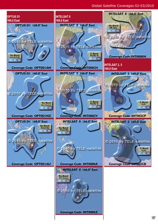 Global Satellite Coverages 02-03/2010


OPTUS D1     INTELSAT 8
160.0 East   166.0 East




                                 INTELSAT 2, 5
                                 169.0 East




                                                             157
 