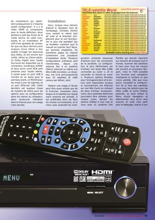 TELE-satellite World                             www.TELE-satellite.com/...
                                                                               Download this report in other languages from the Internet:
                                                                               Arabic       �������      www.TELE-satellite.com/TELE-satellite-1005/ara/technomate.pdf
                                                                               Indonesian   Indonesia    www.TELE-satellite.com/TELE-satellite-1005/bid/technomate.pdf
                                                                               Bulgarian    ���������    www.TELE-satellite.com/TELE-satellite-1005/bul/technomate.pdf

                                         Installation
                                                                               Czech        �����        www.TELE-satellite.com/TELE-satellite-1005/ces/technomate.pdf
de connecteurs qui répon-                                                      German       Deutsch      www.TELE-satellite.com/TELE-satellite-1005/deu/technomate.pdf
                                                                               English      English      www.TELE-satellite.com/TELE-satellite-1005/eng/technomate.pdf
dent pratiquement à n’importe
                                          ������ �������� ����� ���������      Spanish      Español      www.TELE-satellite.com/TELE-satellite-1005/esp/technomate.pdf
������� �������������� ��� �� �� ���                                           Farsi        � ����       www.TELE-satellite.com/TELE-satellite-1005/far/technomate.pdf
                                       �������� ��� ���������� ����� ���       French       Français     www.TELE-satellite.com/TELE-satellite-1005/fra/technomate.pdf
������ ����� ��� �����������                                                   Hebrew       �����        www.TELE-satellite.com/TELE-satellite-1005/heb/technomate.pdf
                                       ������������� �������� ��������         Greek        ��������     www.TELE-satellite.com/TELE-satellite-1005/hel/technomate.pdf
����� ��� ������ ����������� �����
                                       nous veulent le retirer tout            Croatian     ��������     www.TELE-satellite.com/TELE-satellite-1005/hrv/technomate.pdf
��������������������������������                                               Italian      Italiano     www.TELE-satellite.com/TELE-satellite-1005/ita/technomate.pdf
                                       ��� ������ ��� ��� ��������� ����       Hungarian    ������       www.TELE-satellite.com/TELE-satellite-1005/mag/technomate.pdf
vieille techno de vidéo com-           plement pour le voir fonction-          Mandarin     ��           www.TELE-satellite.com/TELE-satellite-1005/man/technomate.pdf
posite et un modulateur RF             ���� ��� ����� ����� ���������� ����
                                                                               Dutch        Nederlands   www.TELE-satellite.com/TELE-satellite-1005/ned/technomate.pdf
                                                                               Polish       ������       www.TELE-satellite.com/TELE-satellite-1005/pol/technomate.pdf
�����������������������������          va feuilleter vraiment tout le          Portuguese   Português    www.TELE-satellite.com/TELE-satellite-1005/por/technomate.pdf
                                                                               Romanian     Românesc     www.TELE-satellite.com/TELE-satellite-1005/rom/technomate.pdf
�������������������������������        ������������������������������          Russian      �������      www.TELE-satellite.com/TELE-satellite-1005/rus/technomate.pdf
toujours inclus même si leur           ���� ������� ������������ ����
                                                                               Swedish      �������      www.TELE-satellite.com/TELE-satellite-1005/sve/technomate.pdf
                                                                               Turkish      ������       www.TELE-satellite.com/TELE-satellite-1005/tur/technomate.pdf
�������� �������� ���� ���������       ���������� ������ ��� �������                                       Available online starting from 2 April 2010
���������������������������������      contiennent une procédure
�������������������������������        ��������������� �������� ����������    ��������� ��������� ���������              �������� ���� �������� ���������
��� ������ �������� ����� ��������     �������������� ����������� �����       ���������� ����� ���� �����������          �������������������������������
��������� ���� ����������� ���� ���    ������������� ������� ����             ��� ��� ���������� ��� ���������           ������� �������� ���� �����������
����������� ���������� �������         �������� ���� �� ��� ��������          tion la plus élémentaire est               ��� ����� ����� ����� ���� �������
��� ����� ������ ������ ���� �����     ���������������������������            ����������� ���� ������ ����� ������       est souvent un processus fati-
��������� ����� �������� ��������      ������������������������������         ���������� ��� ������ ��� ��� ���          ������ ����� ��� ����� ��������
��� ������� ������ ��� ����� ���� ��   ����� ���� ������ ��������������       ���������� ��� ������� ��� ������          ���� ��������� ����� �����������
���������� ��� ��� ������ ����� ���    ����� ��� ����������� ��� �����        ��� ���������� �������� ���������          ������������� ��� �������� ��� ����
�����������������������������          ������������������������               ��������������������������������           ������ ��������� ���� ���� �����
����������������������������������                                            ����� ����� ������������ ��������          ������ ��������� ��� ���������
��� ����� ��������� ����� ������          ����������������������������        le raccordement est effectué               tion de la liste des satellites
��������� ���� �������� ������         peut être aussi simple que de          ���������������������������������          reçus avec les options pour les
����������������������������           ��� ���������� ����������� ������      ���� ����� ��������� �����������           ������ ������ ��� ������ �������
�������� ����� ��� �������������       ����������������������������������     ��������������������������������           ���������� ��� ����� ��������� ���
����� ���� ������ ��� �����������      ������ �������� ���� ��������� ���     pourraient être utilisées pour             ����� ������� ����������� ���
alors qu’aucune indication             ���� ����������� ����� ��� ������      ������� ������� �������� ����              ������������� ����� ������ �����
������������������������������         �������������������������������        �������� ������� �� ����� ����� ���        scanner et voilà c’est parti
�������������                          �����������������������������          ����� ����� ��� �������� �����             �������������������������������




                                                                     www.TELE-satellite.com — 04-05/2010 —      TELE-satellite — Global Digital TV Magazine        17
 