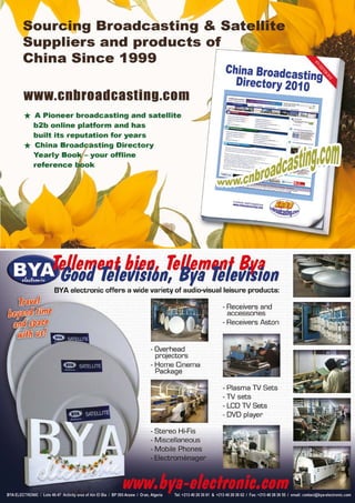 www.TELE-satellite.com — 04-05/2009 — TELE-satellite & Broadband   131
 