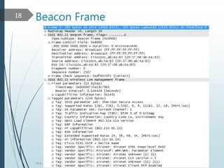 Beacon Frame
TELE_25892_Princuples of Wreless Networking
18
 