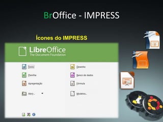 BrOffice - IMPRESS
Ícones do IMPRESS
 