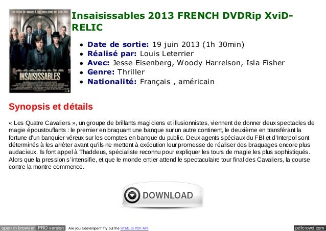TÉLÉCHARGER INSAISISSABLE DVDRIP VF INSAISISSABLE DVDRIP VF TÉLÉCHARGER
