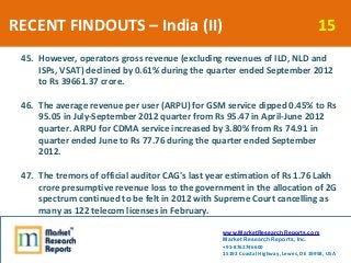 RECENT FINDOUTS – India (II)                                                          15
 45. However, operators gross rev...