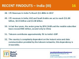 RECENT FINDOUTS – India (III)                                                         16
 48. LTE Revenues In India To Rea...