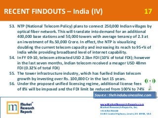 RECENT FINDOUTS – India (IV)                                                           17
 53. NTP (National Telecom Polic...