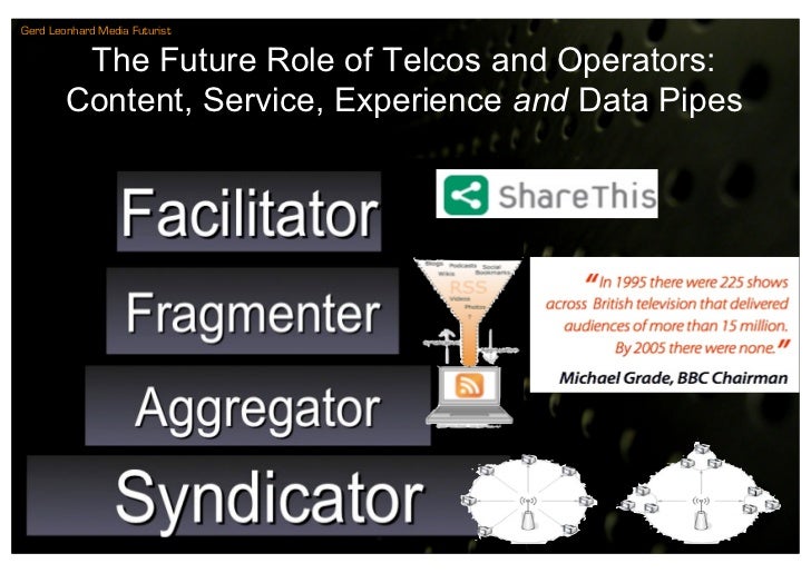 Gerd Leonhard Media Futurist


         The Future Role of Telcos and Operators:
        Content, Service, Experience and ...