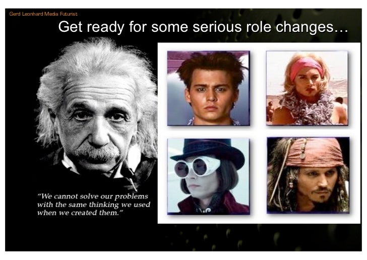 Gerd Leonhard Media Futurist

                   Get ready for some serious role changes…
 