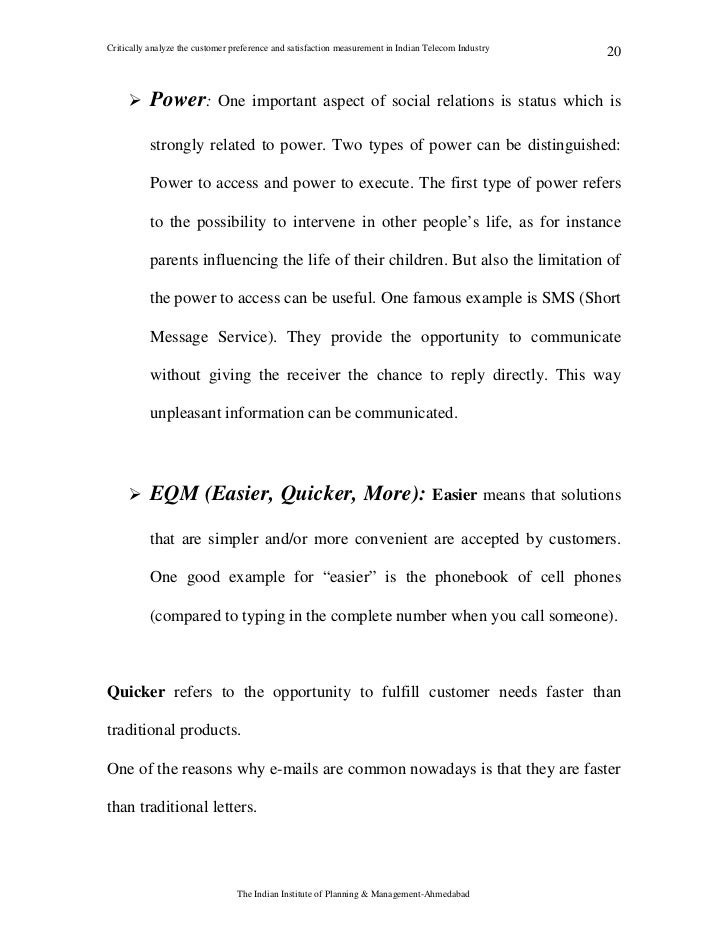 Dissertation on telecom sector