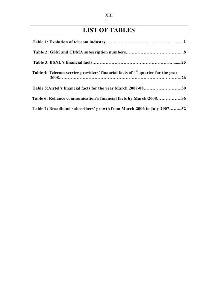Dissertation on telecom industry