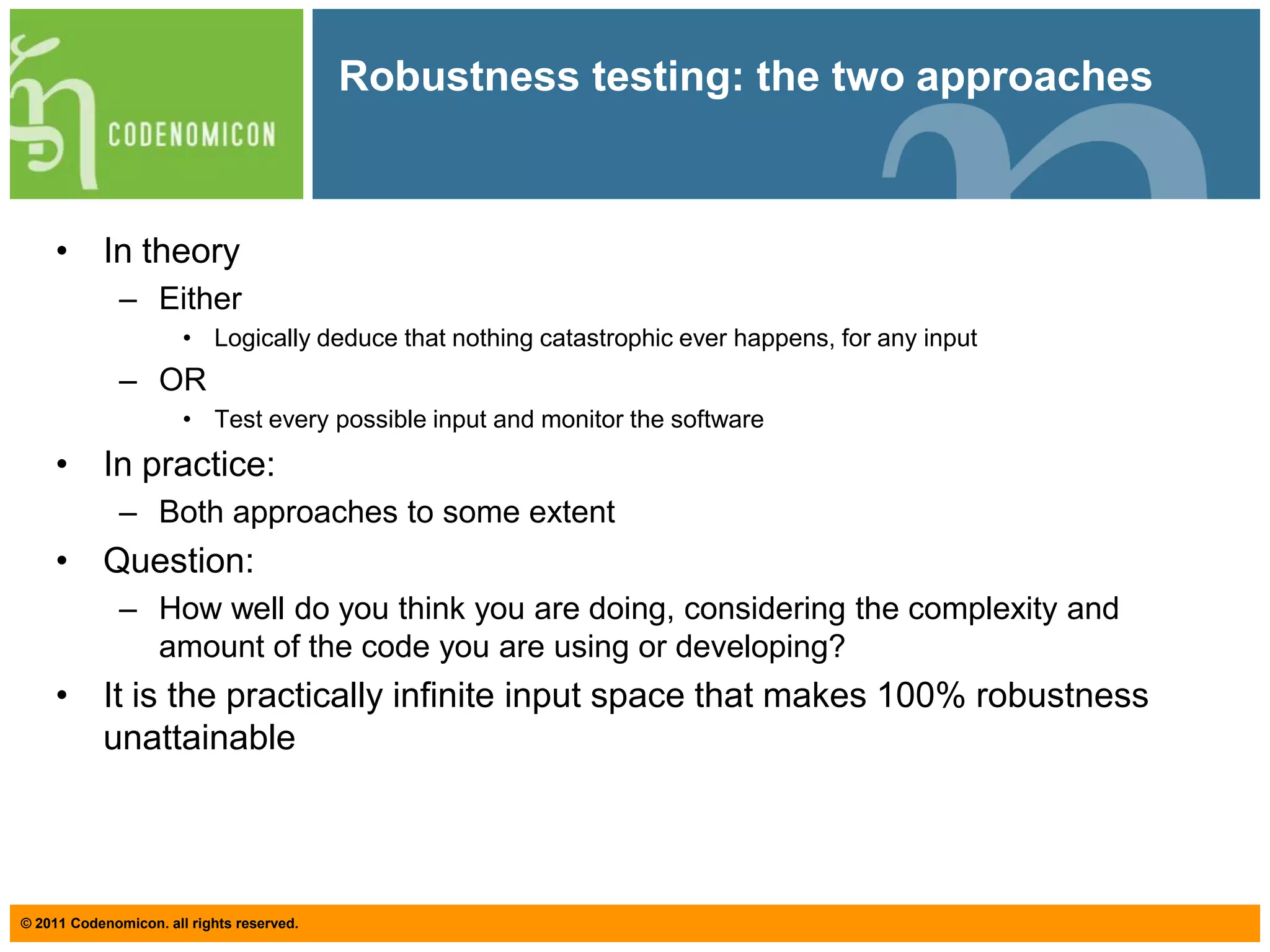 Convergence of both hardware and software platforms  riskNext Generation Network securityCritical Interfaces:Software testing: approaches